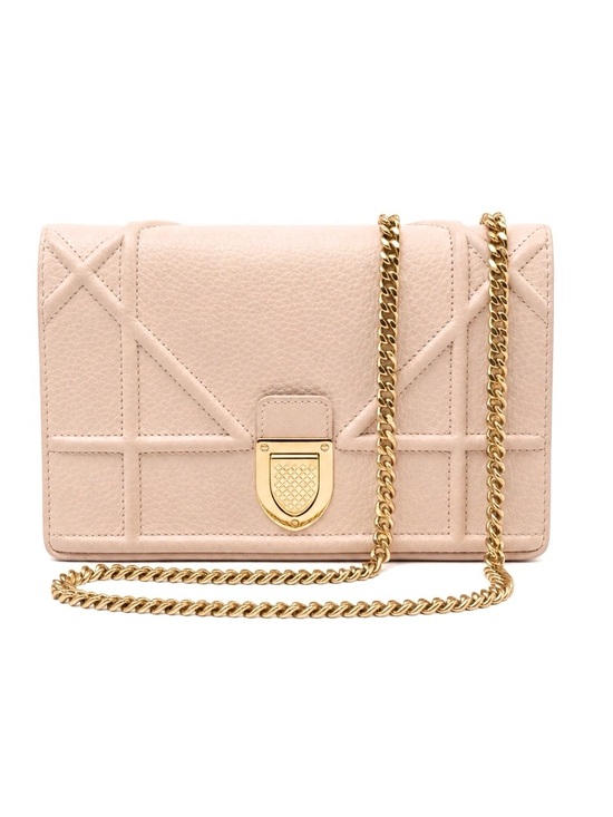 Dior Handbags - Christian Dior Beige Blush Diorama Wallet on Chain Crossbody Shoulder Bag